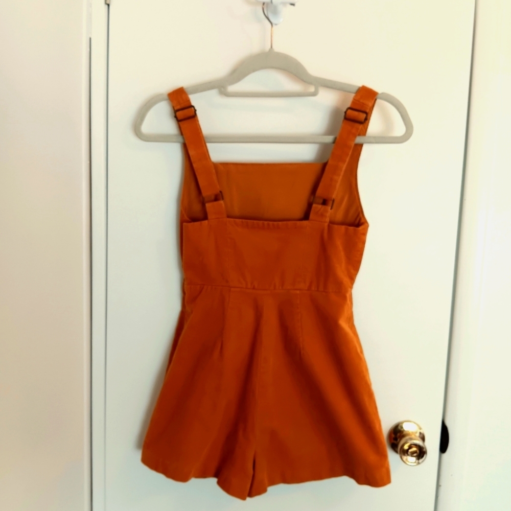 Urban Outfitters BDG Mustard Yellow Daley Corduroy Romper Shorts Coulotte Skirt - Picture 11 of 11